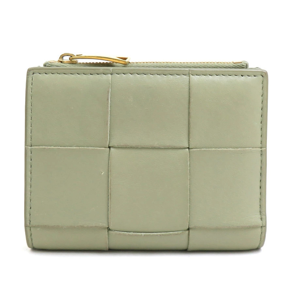 Bottega Veneta bi fold wallet Cassette leather green